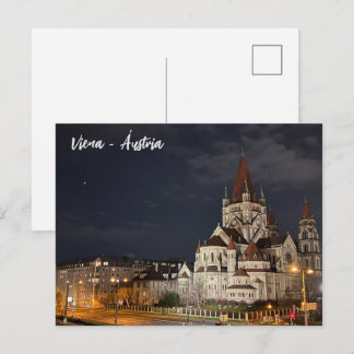 Night in Vienna, Austria Postcard