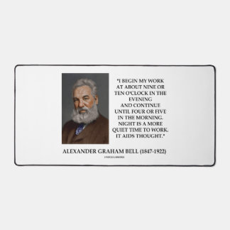 Night Is A More Quiet Time To Work Graham Bell Qte Desk Mat