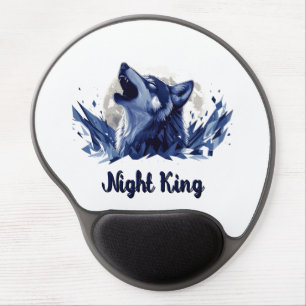 Night King - Howling Wolf with Moon Gel Mouse Pad