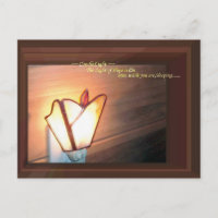 Night Lamp Candlelight HOPE for JAPAN Photograph Postcard
