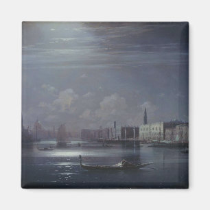 Night Landscape in Venice (Italian City) Magnet