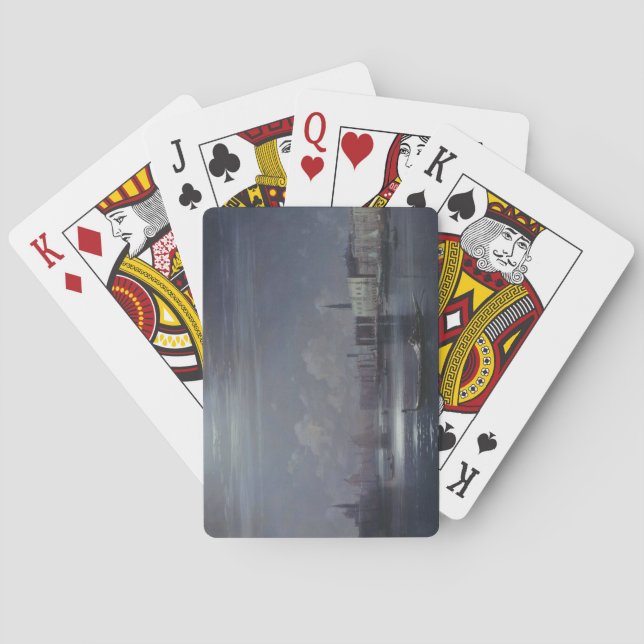 Night Landscape in Venice (Italian City) Poker Cards (Back)