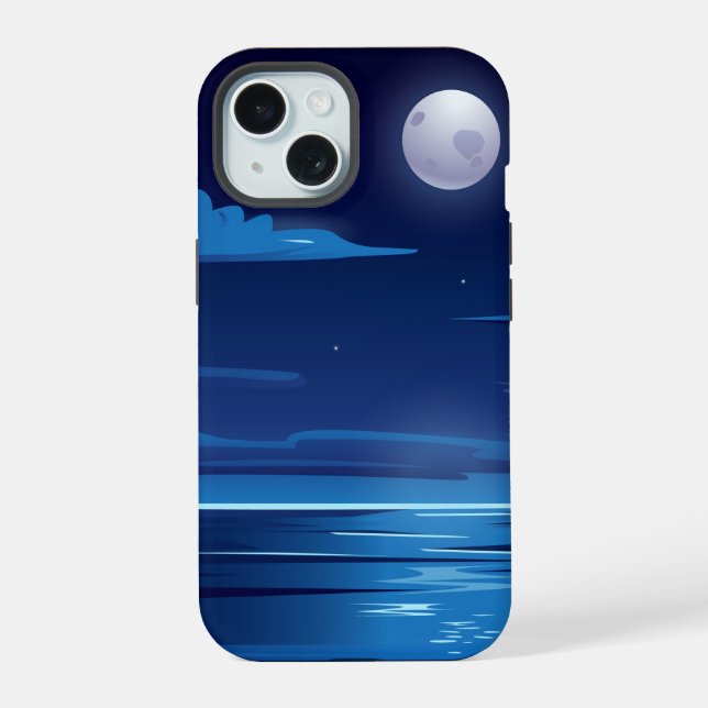 Night Landscape with Sea Iphone Case (Back)