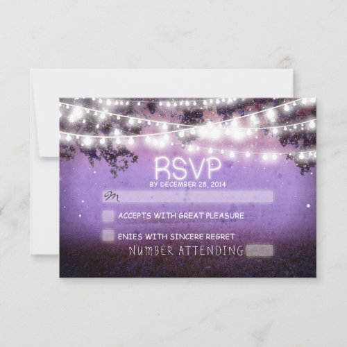 night lanterns purple wedding rsvp