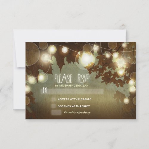 night lanterns wedding RSVP cards