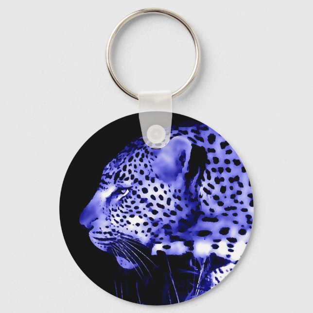 Night Leopard Keychain (Front)