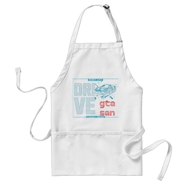 Night life adult apron (Front)