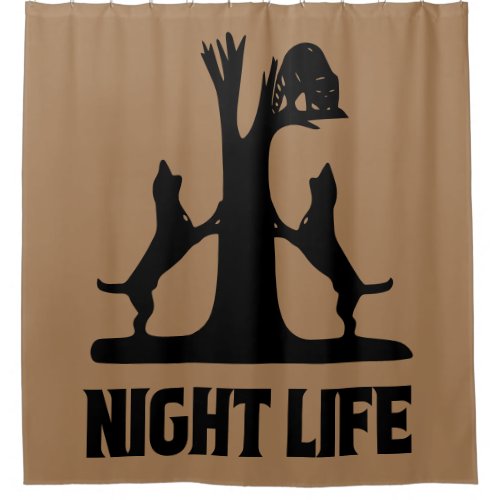 Night Life Coon Hunting  Shower Curtain