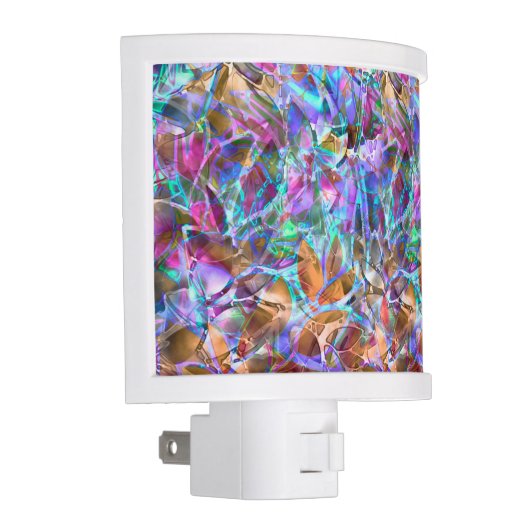 Night Light Floral Abstract Stained Glass (Right)