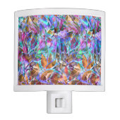 Night Light Floral Abstract Stained Glass (Front)