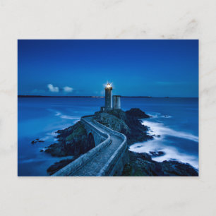 night lighthouse postcard