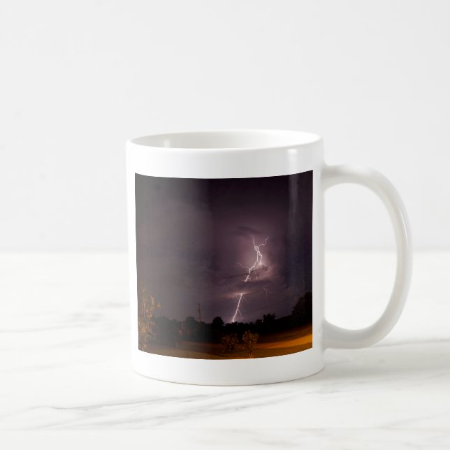 Night lightning Storm clouds Coffee Mug (Right)