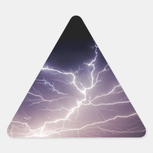 Night Lightning Triangle Sticker