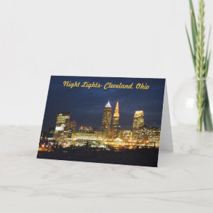 Night Lights Cleveland Greeting Card