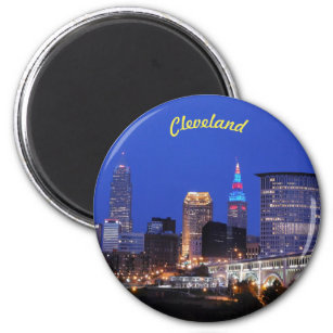 Night Lights Cleveland (River View) Magnet