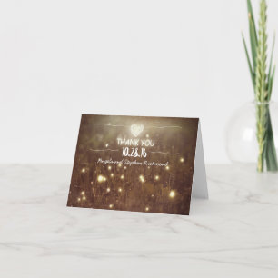 night lights fireflies whimsical wedding thank you card