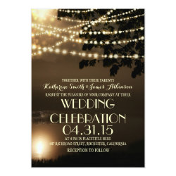 night lights nature inspired wedding invitation 5