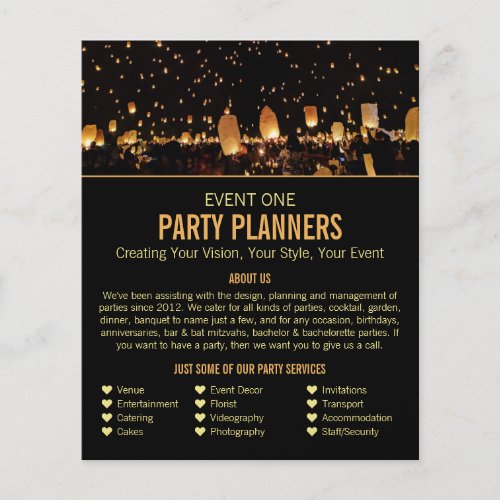 Night Lights Party Event Planner Advertising Flyer