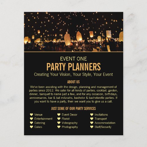 Night Lights Party Event Planner Advertising Flyer