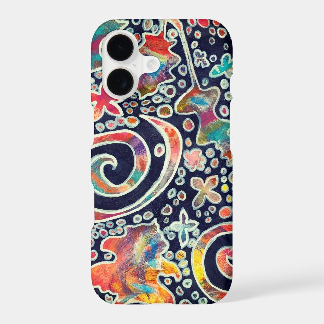 Night Lights Reflection Original Abstract Artwork Iphone Case (Back)