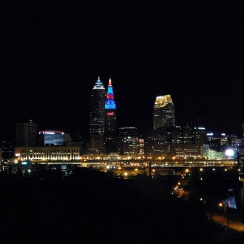 Night Lights Skyline Cleveland  Cutout