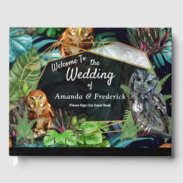 Night-live party celebration theme guest book (Front)