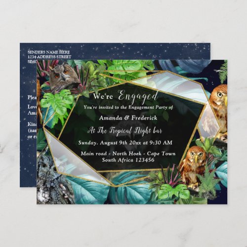 Night_live party celebration theme invitation postcard