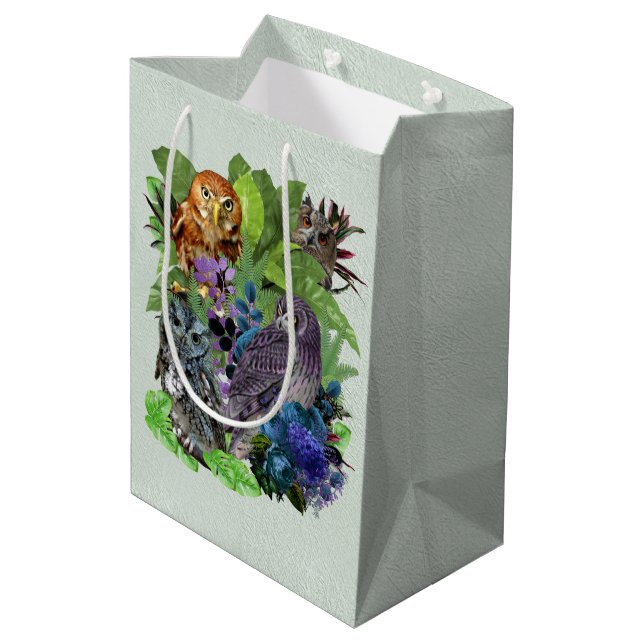 Night-live party celebration theme medium gift bag (Back Angled)