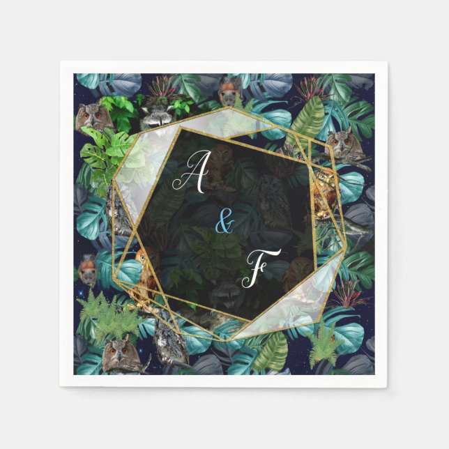 Night-live party celebration themes napkins (Front)