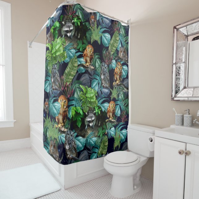 Night-live party celebration themes shower curtain (In Situ)