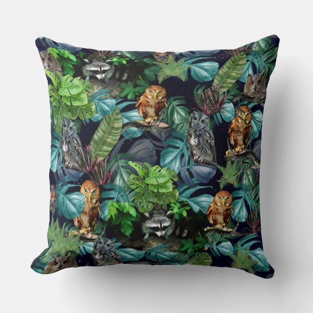 Night-live party celebration themes throw pillow (Front)