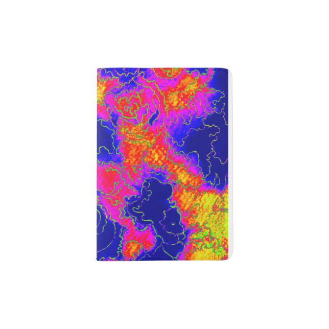 Night Magic abstract Passport Holder (Front)