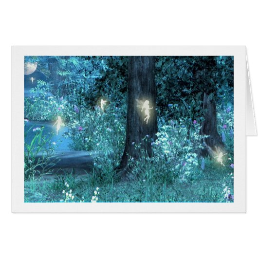 Night Magic fairy flight Cards (Front Horizontal)