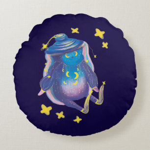 night magic hero round pillow