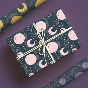 Night Magic Witchy Dark Boho Glam Celestial Pastel Wrapping Paper Sheets
