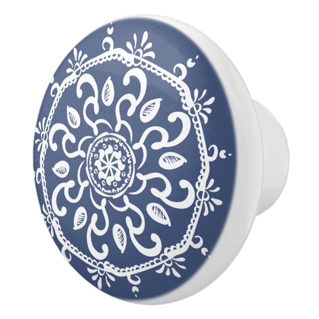 Night Mandala Ceramic Knob (Right)