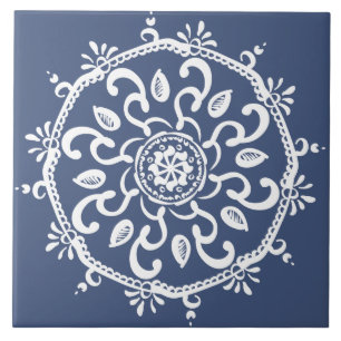 Night Mandala Ceramic Tile