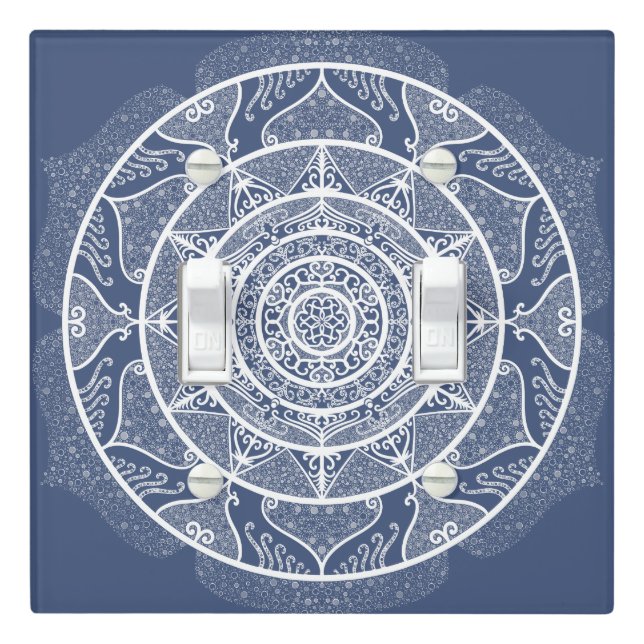Night Mandala Light Switch Cover (In Situ)