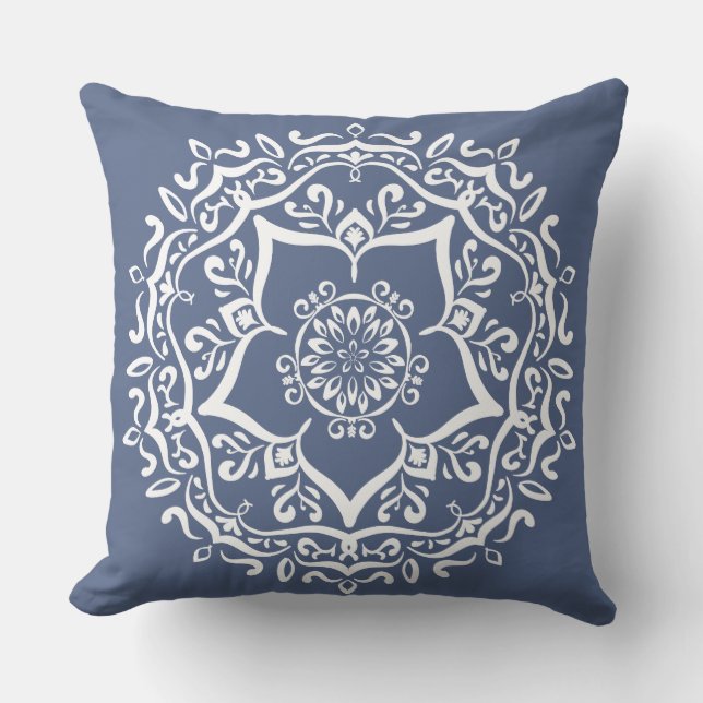 Night Mandala Outdoor Pillow (Front)