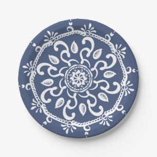 Night Mandala Paper Plates