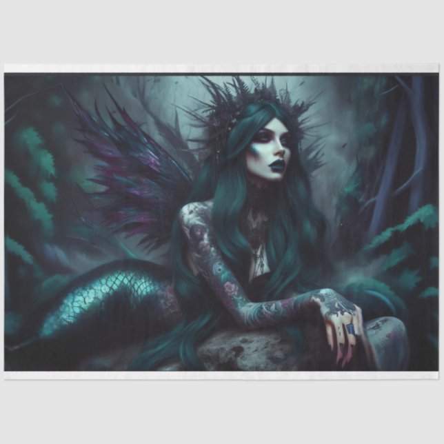 Night Mermaid Tissue Paper (Front)