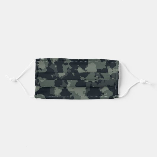 Night Military Green, Brown Camo Desert Camouflage Adult Cloth Face Mask (Front, Folded)