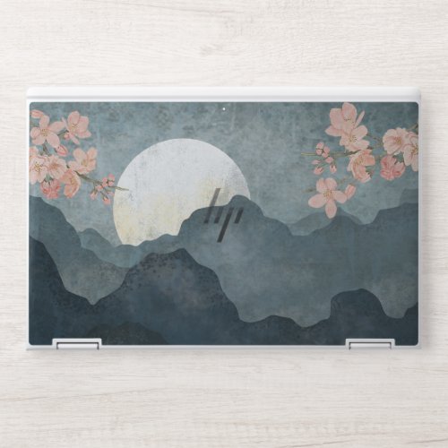 Night Moon Cherry Blossom Sakura Art HP Laptop Skin