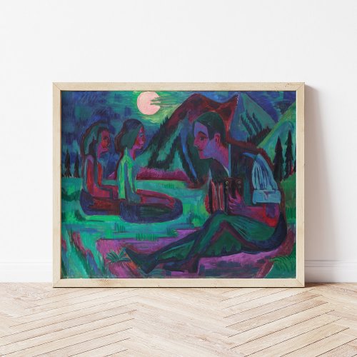 Night Moon  Ernst Ludwig Kirchner Poster