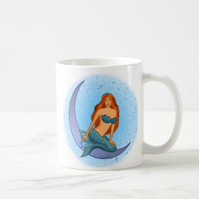 Night Moon Mermaid Coffee Mug (Right)
