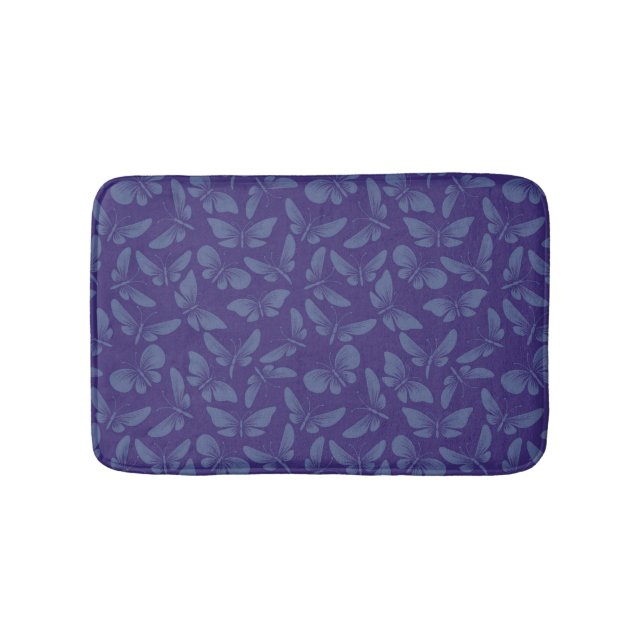 night moth butterflies background bathroom mat (Front)