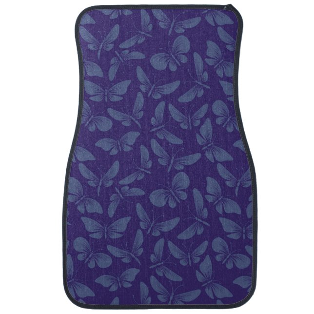 night moth butterflies background car mat (Front)