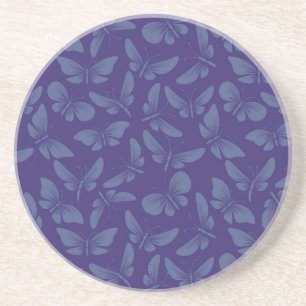 night moth butterflies background drink coaster
