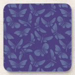 night moth butterflies background drink coaster