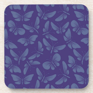 night moth butterflies background drink coaster